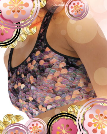 Amadeo as Mermaid (III) T-Racerback Bra - 2 - Purple - WOWKIREI.COM