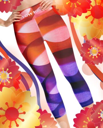 Athens (III) High-Rise Capri Leggings - 1 - WOWKIREI.COM